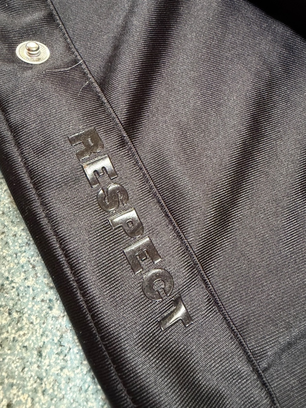 NIKE Black Tear Away Basketball Pants - "RESPECT" Model - Y2K Era - Picture 5 of 16